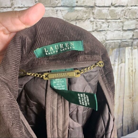 Lauren Ralph Lauren Brown Quilted Snap Button Vest sz XS - Picture 10 of 13